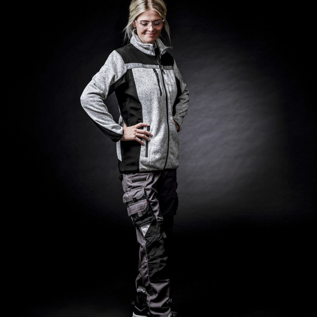 NITRAS MOTION TEX PRO FX, pantaloni da lavoro, lunghi, grigio/nero