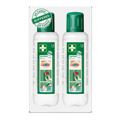 Cederroth lavaggio oculare 2 x 500 ml di Orkla Wound Care AB: Due bottiglie bianche con tappo verde e un'etichetta per occhi con la scritta pH Control Buffered. Perfetto per una reazione rapida in caso di incidenti agli occhi. La confezione contiene 2 pezzi (confezione da 2).