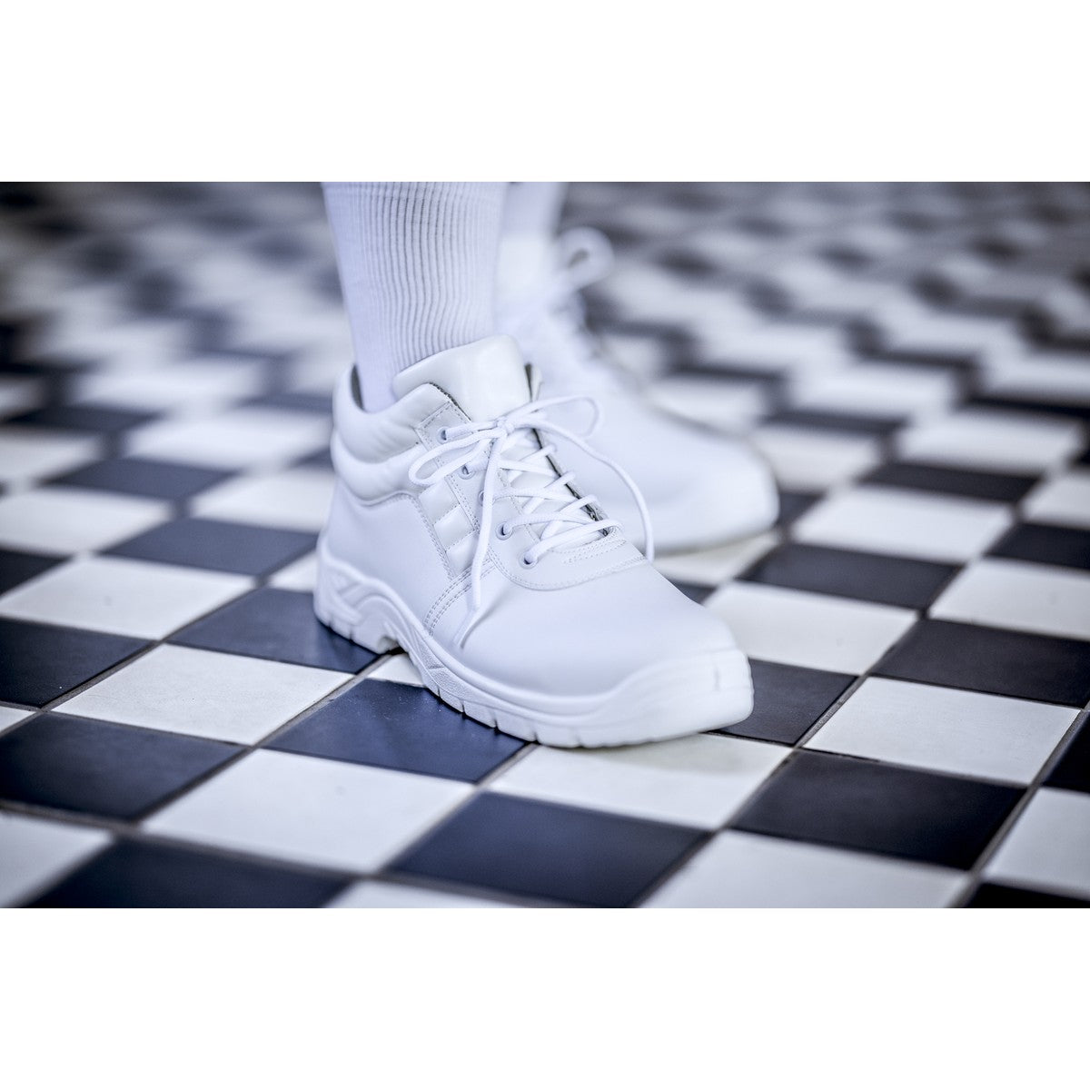 NITRAS CLEAN STEP MID, stivali di sicurezza S2, altezza media, bianco