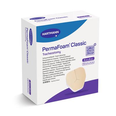 Hartmann PermaFoam Classic Tracheostomia 8x8 cm P10 | Confezione (10 pezzi)