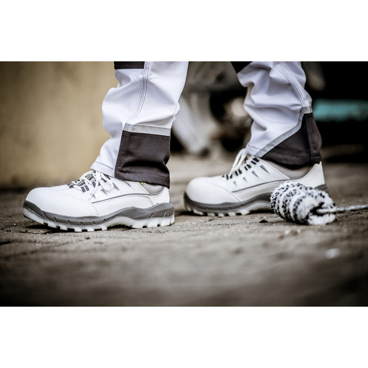 NITRAS SPORT STEP WH, scarpe antinfortunistiche basse, bianche