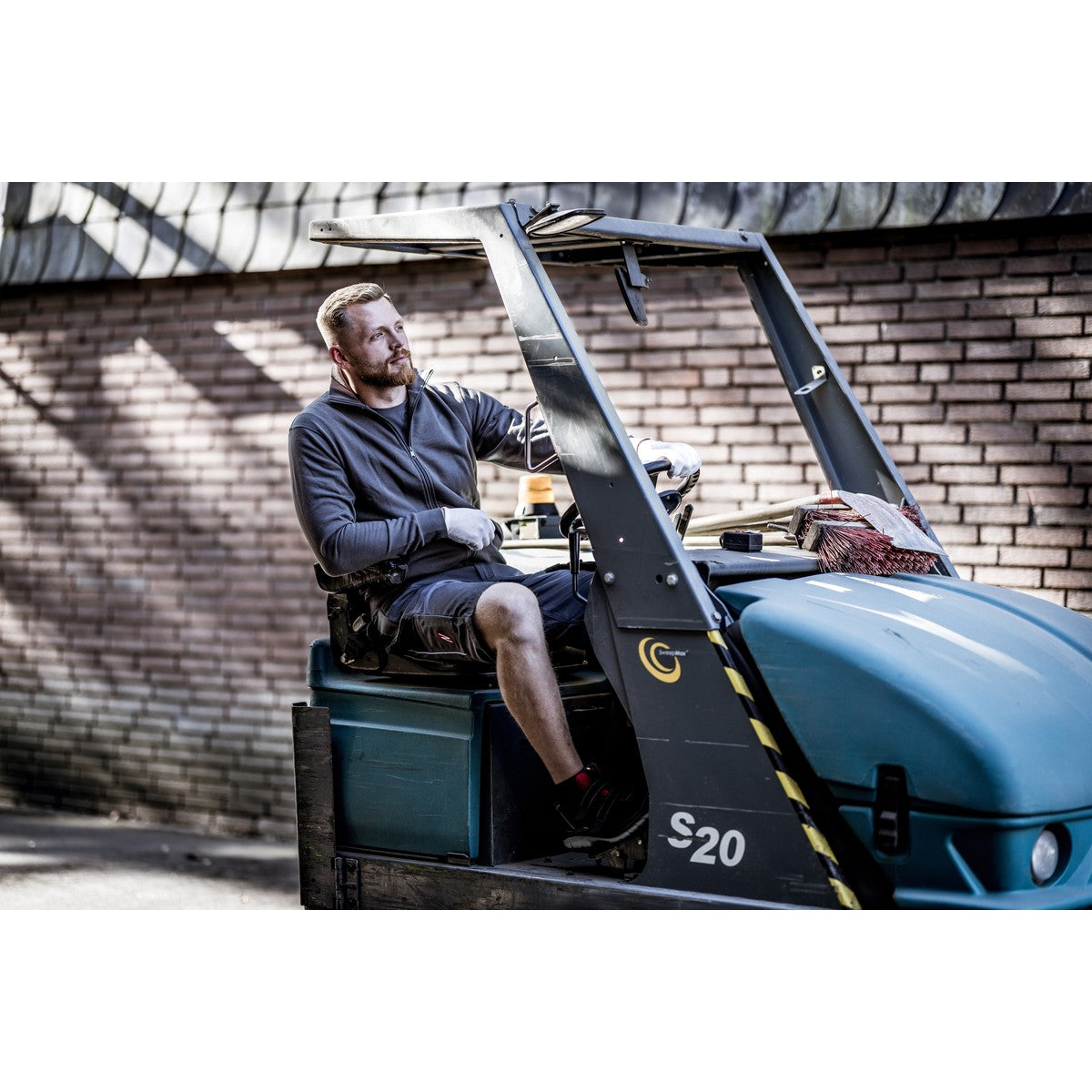 NITRAS MOTION TEX PLUS, pantaloni da lavoro, corti, grigio/nero