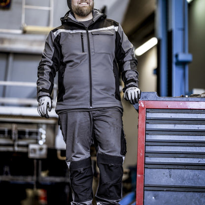 NITRAS MOTION TEX PLUS, pantaloni da lavoro, lunghi, grigio/nero