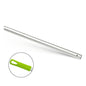 Il manico in alluminio per mop Nölle Profi Brush 140 cm, Ø 24 mm con foro trasversale (1 pezzo) di Nölle Profi Brush Bürsten- & Pinseltechnik e.K. dispone di un'asta metallica con foro trasversale e un manico in plastica verde con apertura per appendere.