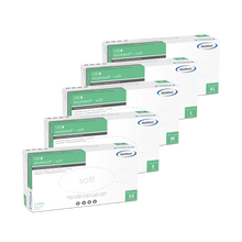 Guanti da esplorazione in lattice morbido MaiMed, non sterili, con polvere, 100 pezzi/scatola