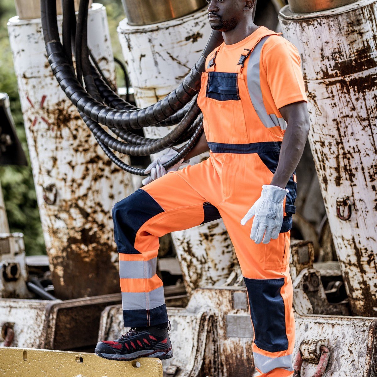 NITRAS MOTION TEX VIZ, salopette alta visibilità