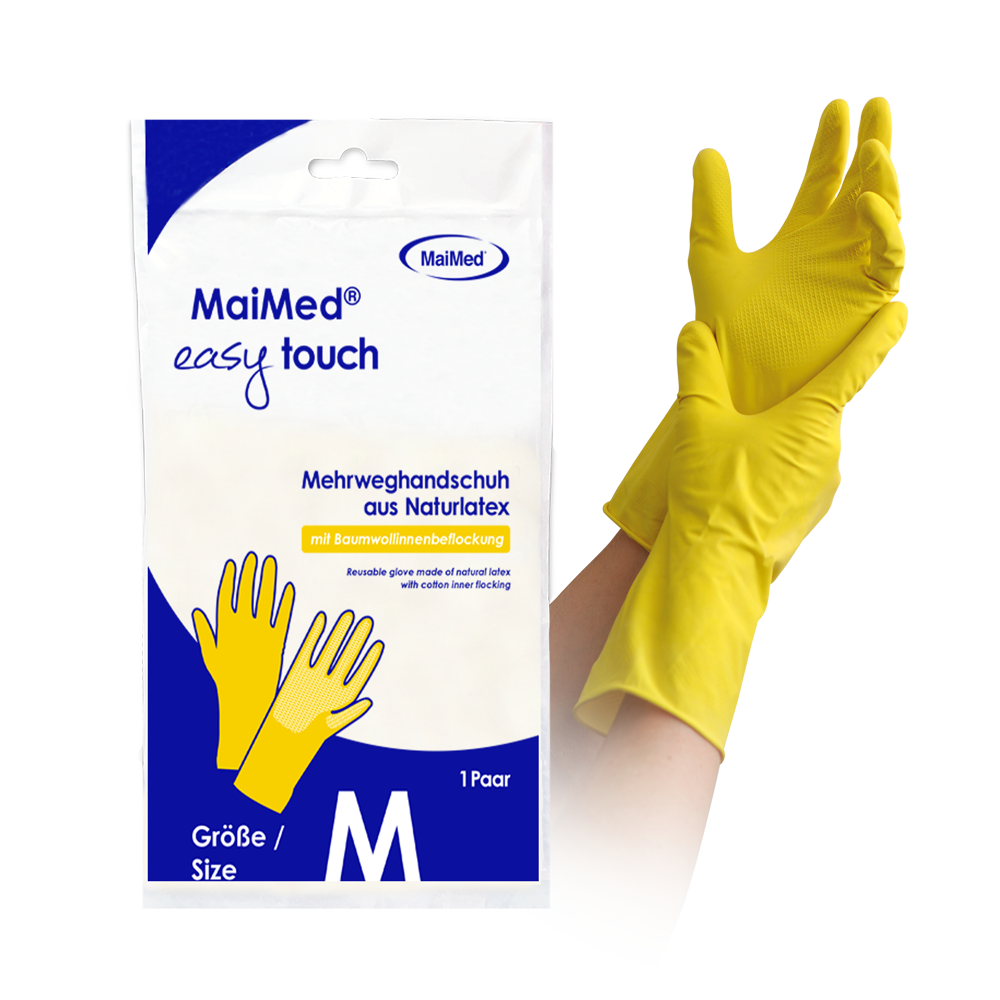 Guanti domestici MaiMed easy touch, gialli