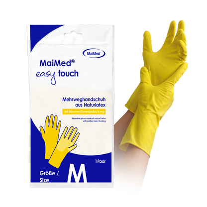 Guanti domestici MaiMed easy touch, gialli