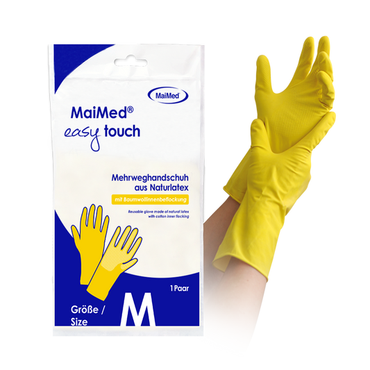 Guanti domestici MaiMed easy touch, gialli