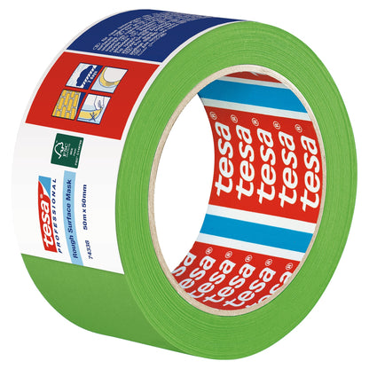 tesa Professional 74338 Rough Surface Abdeckband, grün 50 m x 50 mm