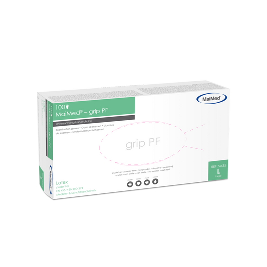 Guanti da esplorazione in lattice MaiMed-grip PF, non sterili e senza polvere
