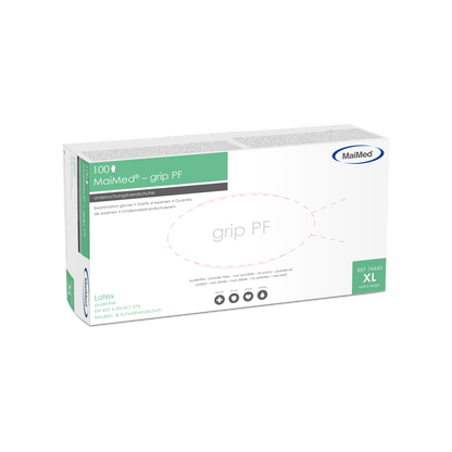 Guanti da esplorazione in lattice MaiMed-grip PF, non sterili e senza polvere