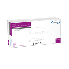 MaiMed-vinile blu PF, guanti da esplorazione in vinile non sterili, senza polvere, 100 pezzi/scatola