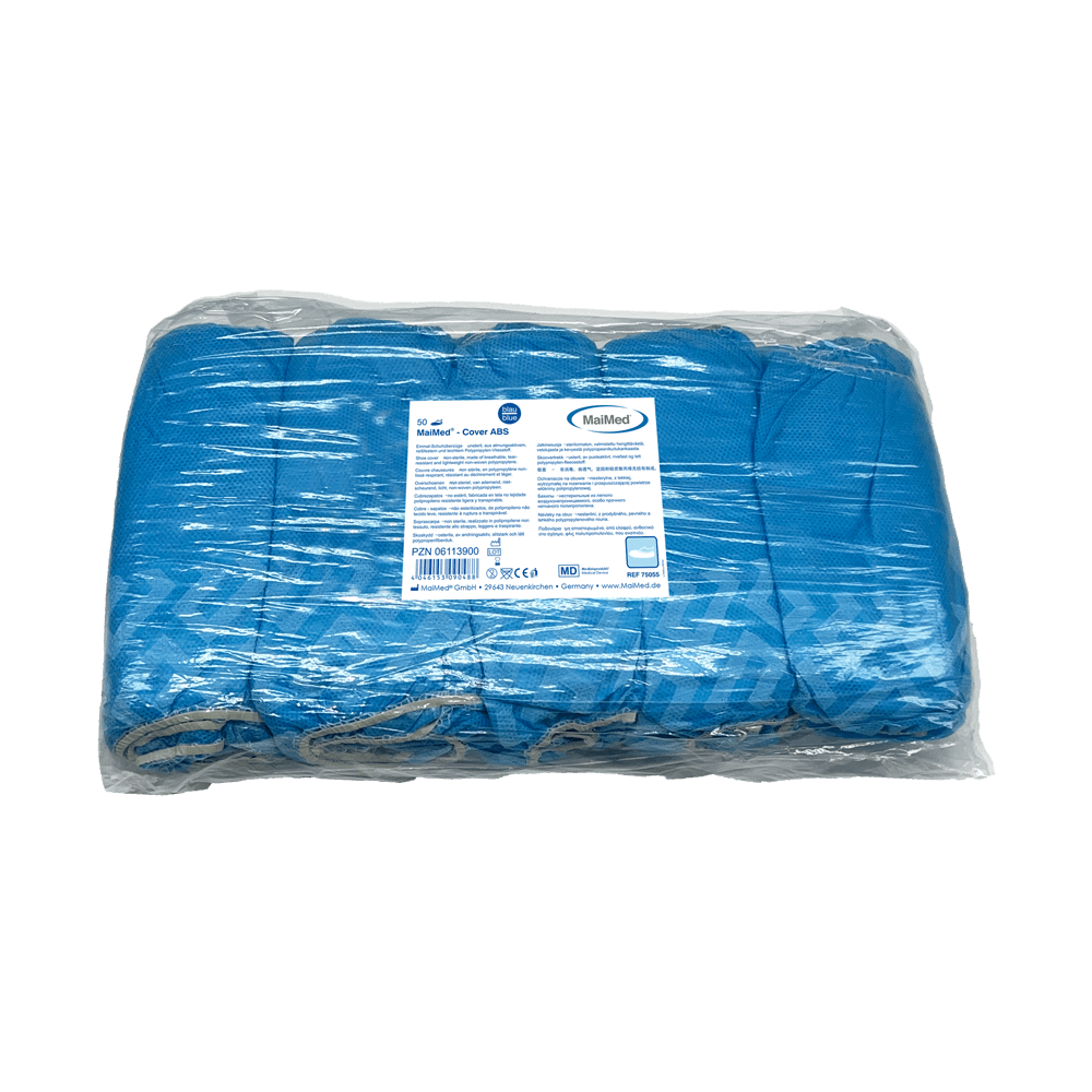 MaiMed-Cover Copriscarpe in ABS copriscarpe usa e getta in PP, blu, 50 pezzi/confezione. | Confezione (50 pezzi)