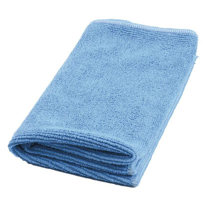 Un panno in microfibra piegato TASKI MicroQuick di Diversey Deutschland GmbH & Co. OHG, di alta qualità e robusto, 5 pezzi, è visibile su sfondo bianco - ideale per una pulizia efficiente.