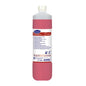 Il detergente per sanitari TASKI Sani Ami da 1 l di Diversey Deutschland GmbH & Co. OHG utilizza agenti alcalini e complessanti per rimuovere lo sporco ostinato; include un tappo bianco e un'etichetta multilingue per un uso semplice.