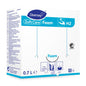 Una scatola rettangolare di Diversey Deutschland GmbH & Co. OHG Soft Care Foam, sapone schiumoso delicato per la pulizia delle mani, cartuccia (700 ml), in confezione blu-bianca con scritte e istruzioni in inglese e russo.