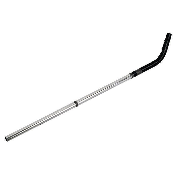 La Diversey Deutschland GmbH & Co. OHG Saugstange 3 pezzi 32mm vento 8/15 è un'asta di aspirazione dritta argentata con impugnatura nera curva, raffigurata su sfondo bianco. Compatibile con i sistemi della serie Vento 32mm. Contiene un pezzo per confezione.