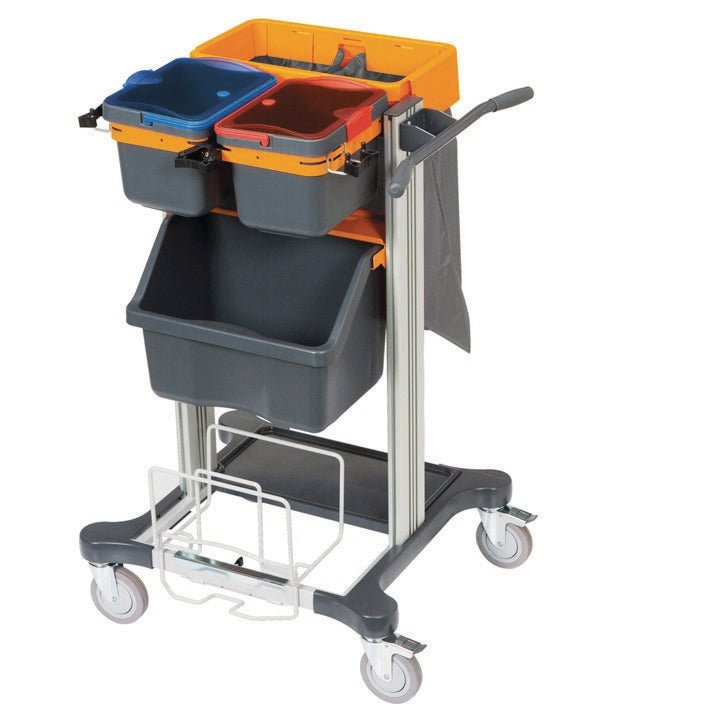 Il TASKI Mini Open per Jonmaster di Diversey Deutschland GmbH & Co. OHG è un sistema di pulizia compatto con cassetti aperti per la pre-inumidificazione dei tessili di pulizia e per la pulizia a spruzzo, ideale per un uso flessibile. Confezione (1 pezzo).