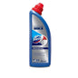 Una bottiglia da 750 ml di DOMESTOS Professional detergente per fughe e rimuovi muffa di Diversey Deutschland GmbH & Co. OHG è una bottiglia blu con tappo angolato rosso, destinata all'uso professionale, con informazioni sul prodotto e marchio sull'etichetta.