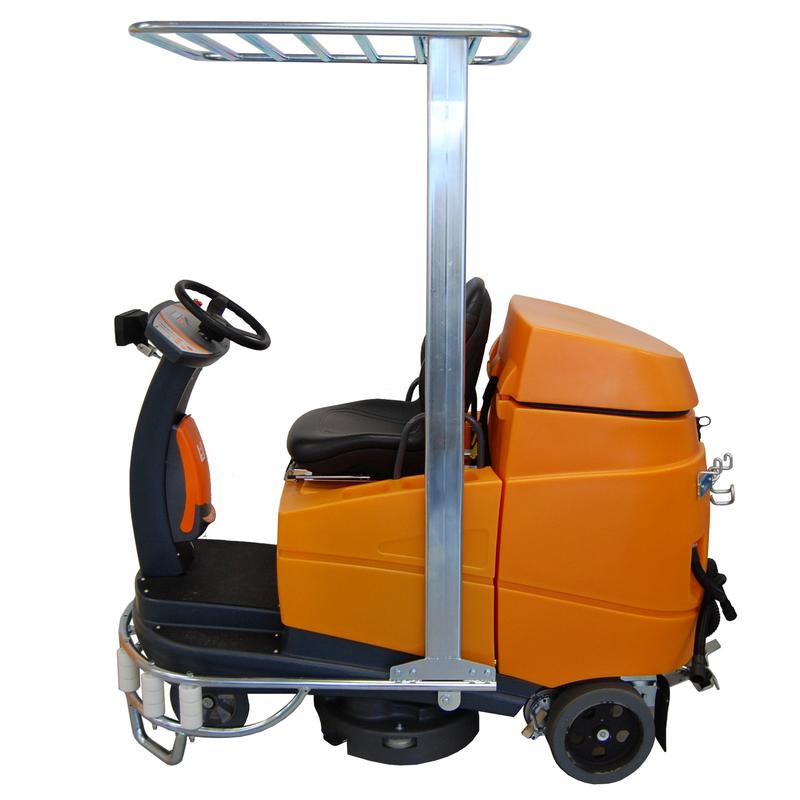 Un tetto di protezione FOPS tetto di protezione del conducente di Diversey Deutschland GmbH & Co. OHG, per swingo 4000 & 5000, offre protezione contro oggetti cadenti ed è disponibile solo in combinazione con il set di paraurti del telaio 7518423. La confezione contiene un pezzo.