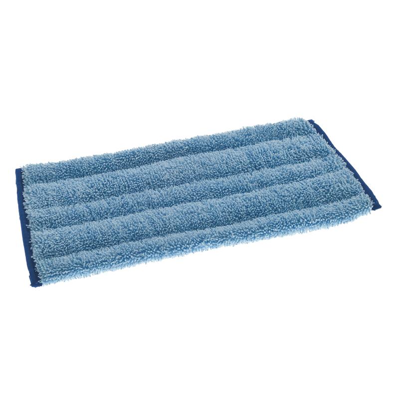Il TASKI Jonmaster Ultra Damp Mop, blu di Diversey Deutschland GmbH & Co. OHG è un panno in microfibra rettangolare blu con fibre strutturate e soffici e bordo blu scuro, raffigurato su sfondo bianco.
