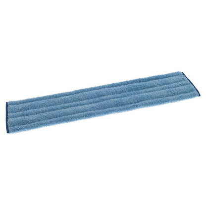 Un mop rettangolare blu TASKI Jonmaster Ultra Damp di Diversey Deutschland GmbH & Co. OHG presenta cuciture longitudinali e un bordo blu scuro sui lati corti, raffigurato su sfondo bianco.
