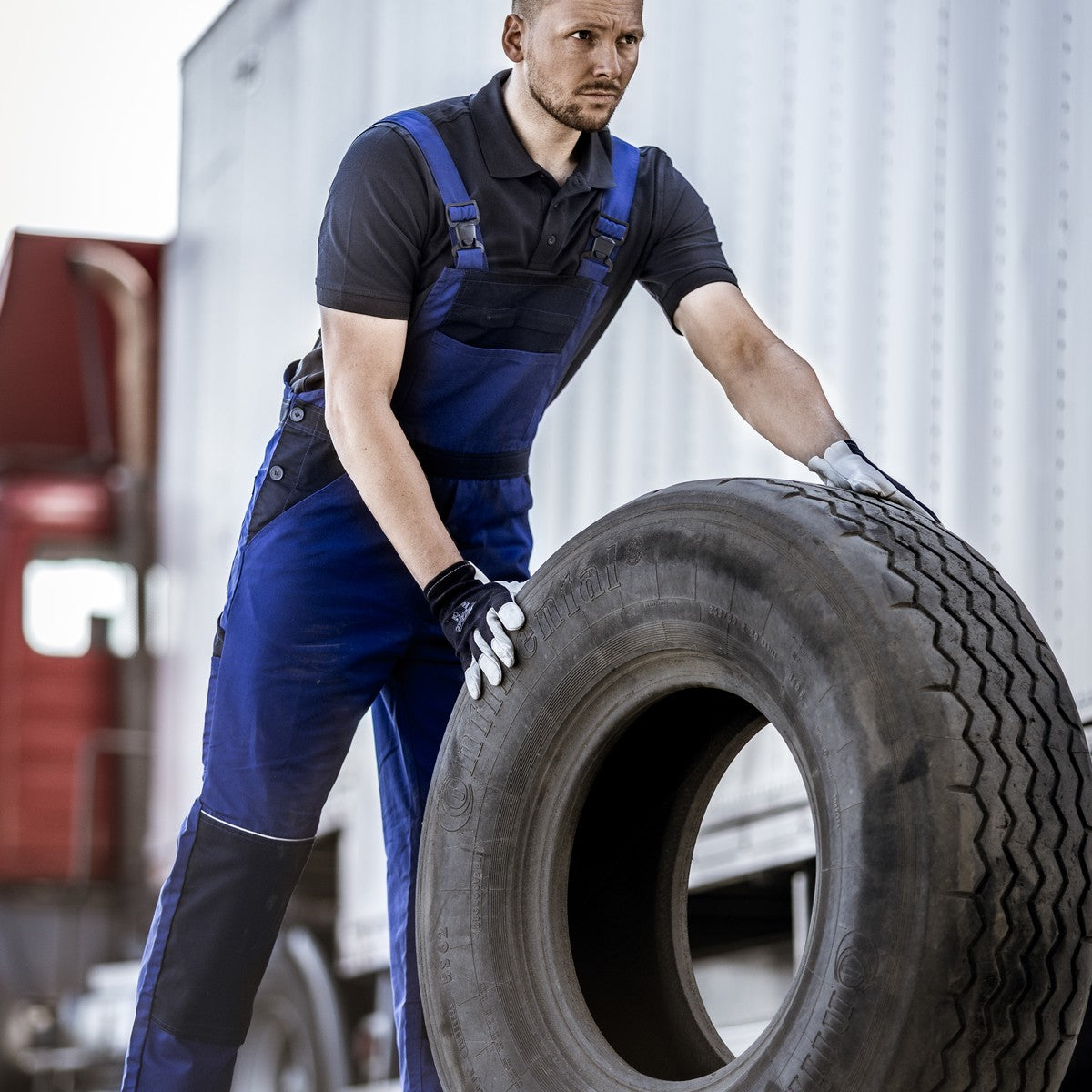 NITRAS TROPIC, guanti da meccanico, grigio/blu scuro