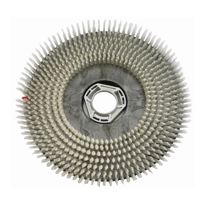 La spazzola abrasiva in calcestruzzo lavato (38 cm) di Diversey Deutschland GmbH & Co. OHG è una spazzola abrasiva dura e rotonda, ideale per le macchine swingo XP R. È dotata di setole dense e di un mozzo centrale in plastica. Confezione: 1 pezzo.