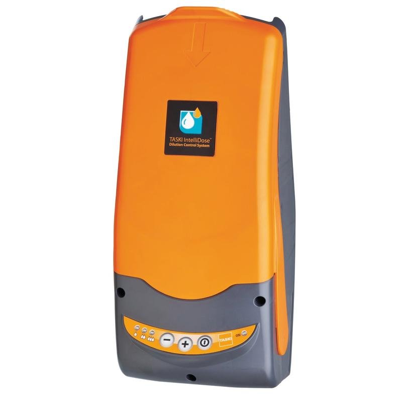 Il Diversey TASKI IntelliDose swingo 2100 Micro è un sistema di dosaggio arancione-grigio, montato a parete per macchine lavapavimenti con trazione a ruote, dotato di un pannello di controllo digitale, ideale per una pulizia efficiente. Confezione: 1 pezzo.