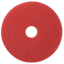 Il TASKI Americo Pad Rot Euro Pad di pulizia ordinaria di Diversey Deutschland GmbH & Co. OHG è un pad rosso, circolare con foro centrale, progettato per la pulizia ordinaria e raffigurato su sfondo bianco.