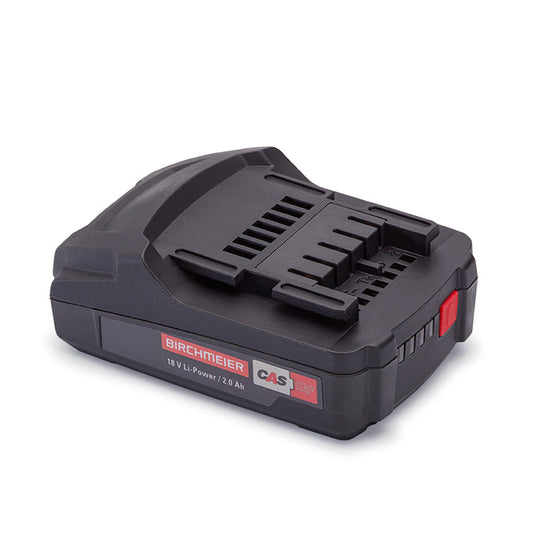 Ein schwarz-roter TASKI Sprayer Li-Ion Batterie 18V (1 Stück) von Diversey Deutschland GmbH & Co. OHG ist auf weißem Hintergrund abgebildet und verfügt über einen Akkuschacht und ein sichtbares Branding an der Seite.