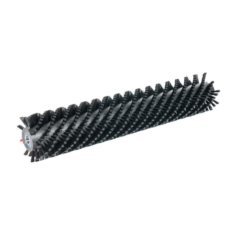 Spazzola cilindrica AERO 3500 1 pezzo di Diversey Deutschland GmbH & Co. OHG: Rullo a spazzola cilindrico con fibre a spirale nere su nucleo grigio - ideale per applicazioni di pulizia versatili.