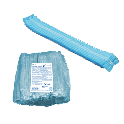 MaiMed-Cap K, cappuccio con clip in PP, 100 pezzi/sacchetto