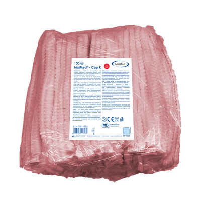MaiMed-Cap K, cappuccio con clip in PP, 100 pezzi/sacchetto