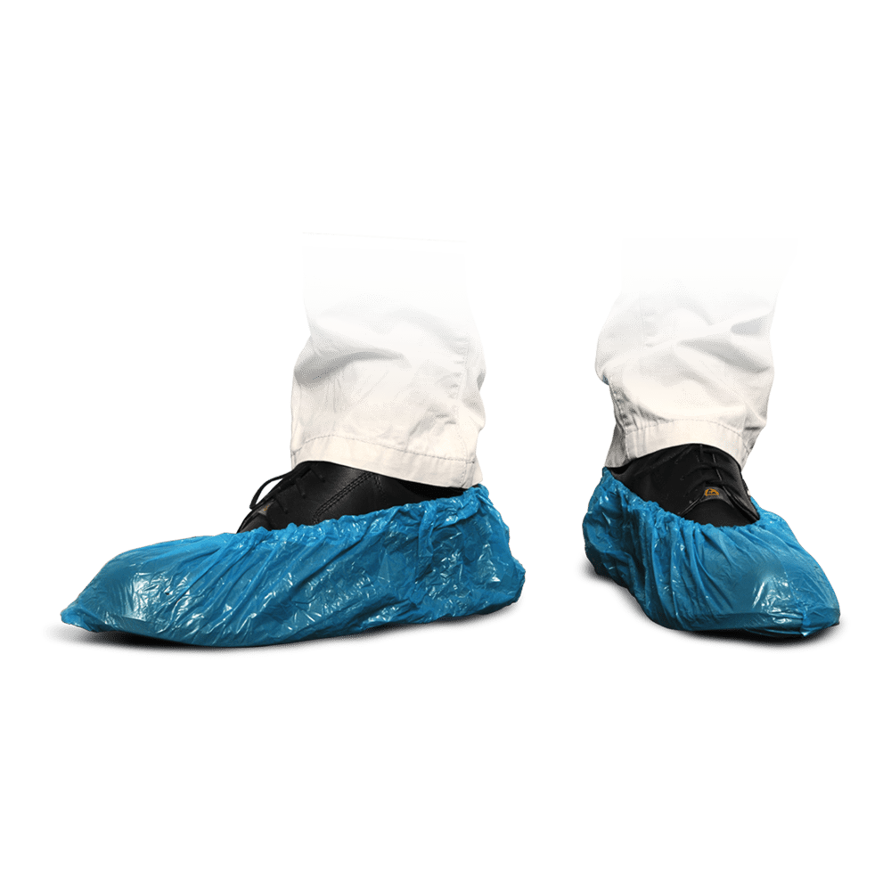 MaiMed-Cover Copriscarpe in PE Copriscarpe monouso in PE, blu, 100 pezzi/confezione. | Confezione (100 pezzi)
