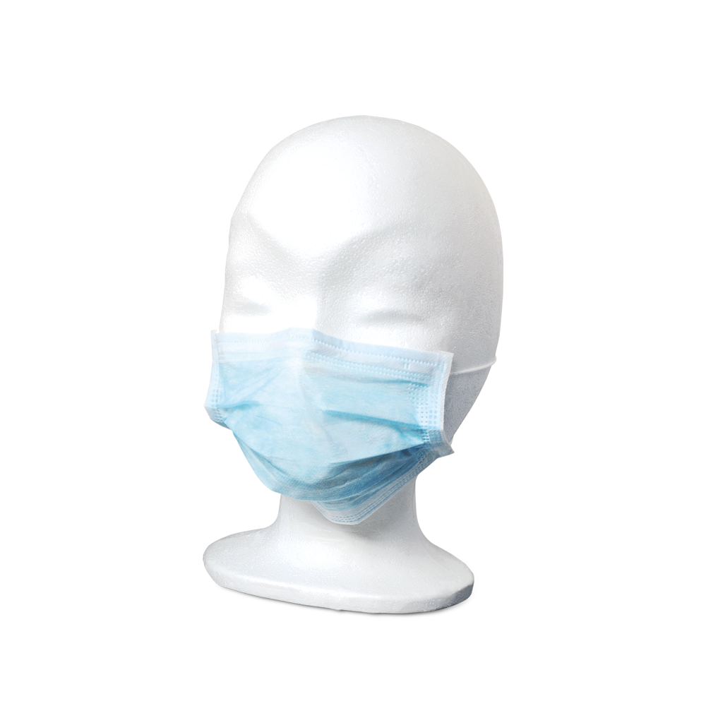 MaiMed-FM C plus., maschera, unst. con maschera chirurgica in gomma, non sterile, 3 veli, blu, 50 pz./scatola | Scatola (50 pezzi)