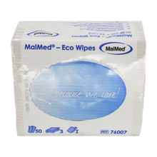 MaiMed- Eco Wipes - panno per la pulizia e la cura, tessuto riciclato 28x33 cm, bianco naturale, 3 veli, 50 pezzi/confezione | Confezione (50 pezzi)