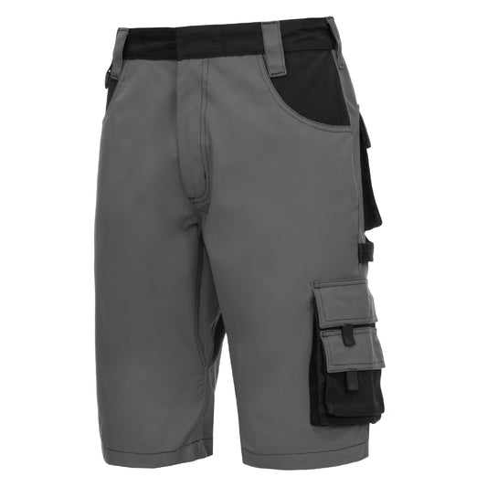 NITRAS MOTION TEX PLUS, pantaloni da lavoro, corti, grigio/nero