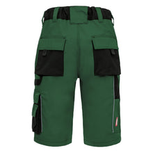 NITRAS MOTION TEX PLUS, pantaloni da lavoro, corti, verde/nero