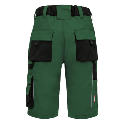 NITRAS MOTION TEX PLUS, pantaloni da lavoro, corti, verde/nero