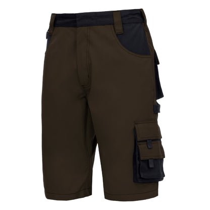 NITRAS MOTION TEX PLUS, pantaloni da lavoro, corti, marrone/nero
