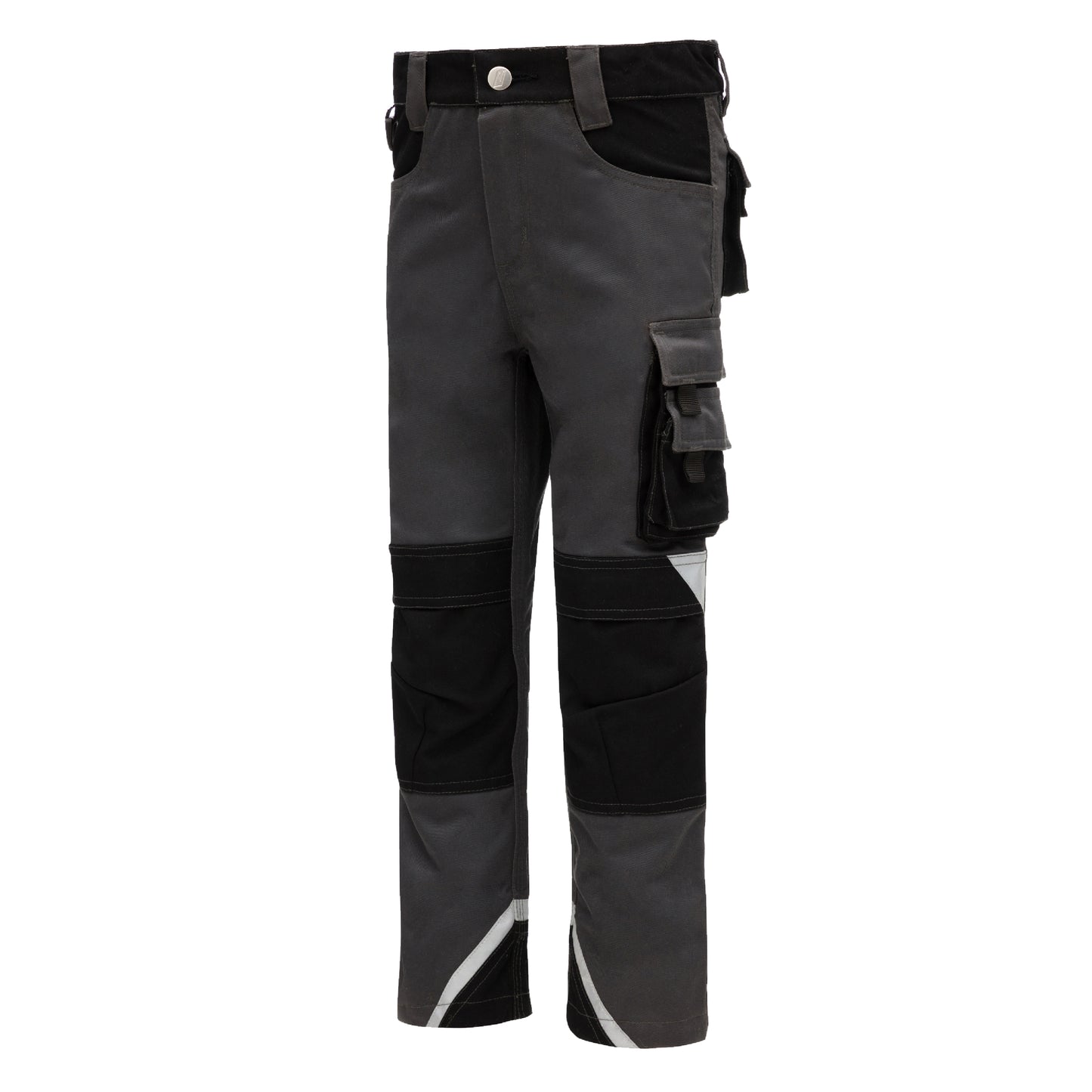 NITRAS MOTION TEX KIDS, pantaloni da lavoro, lunghi, grigio/nero