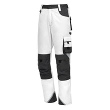 NITRAS MOTION TEX PLUS, pantaloni da lavoro, lunghi, bianco/grigio