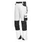 NITRAS MOTION TEX PLUS, pantaloni da lavoro, lunghi, bianco/grigio