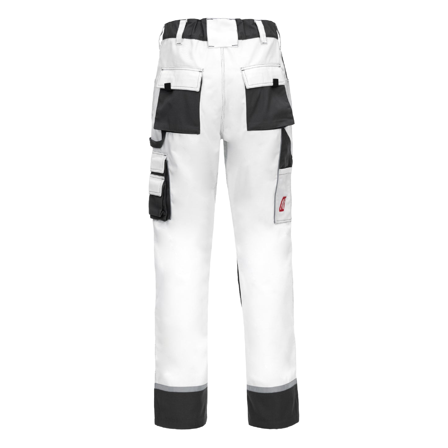 NITRAS MOTION TEX PLUS, pantaloni da lavoro, lunghi, bianco/grigio