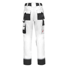 NITRAS MOTION TEX PLUS, pantaloni da lavoro, lunghi, bianco/grigio