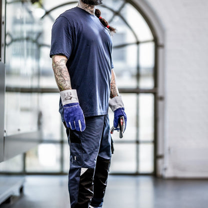 NITRAS MOTION TEX PLUS, pantaloni da lavoro, lunghi, blu navy/nero