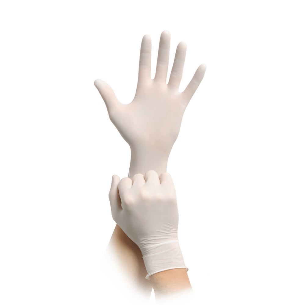 MaiMed-solution next guanti in nitrile bianchi, non sterili, senza lattice, 200 pezzi/scatola