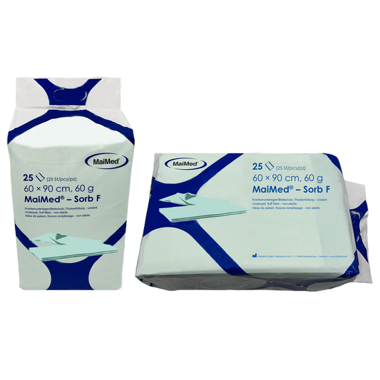 Cartella clinica MaiMed-Sorb F, scaglie di cellulosa non sterili, 60x90 cm, 60 g, 4x25 pezzi/scatola | Scatola (100 pezzi)
